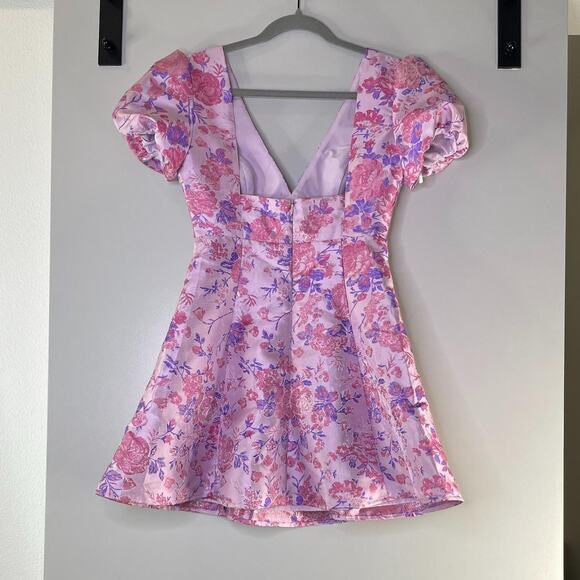 Pink and Purple Floral Dress - Picture 4 of 5